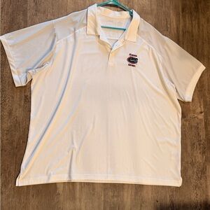 Antigua White Polo Shirt with Embroidered Logo